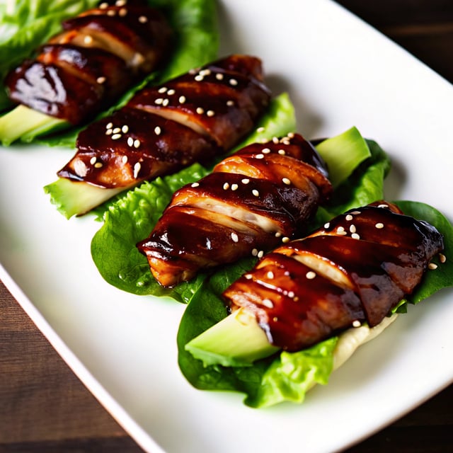 Grilled Chicken Teriyaki Lettuce Roll-ups