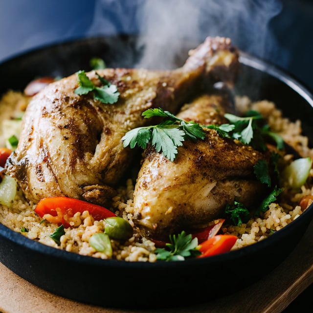 Halal-Inspired Chicken and Rice Skillet