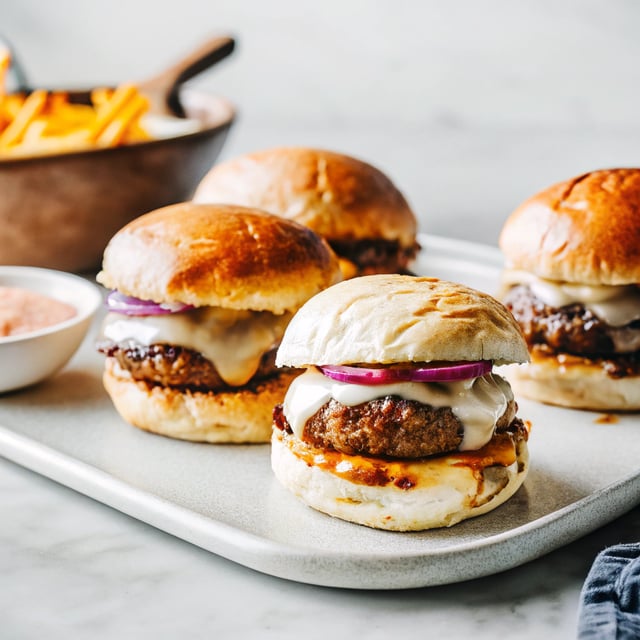 Juicy Indoor Burgers with Burger Sauce