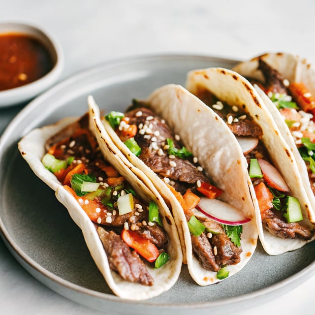 Korean-Inspired Skirt Steak Tacos