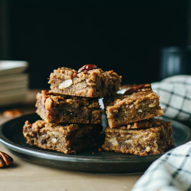 Paleo Pecan Pie Blondies