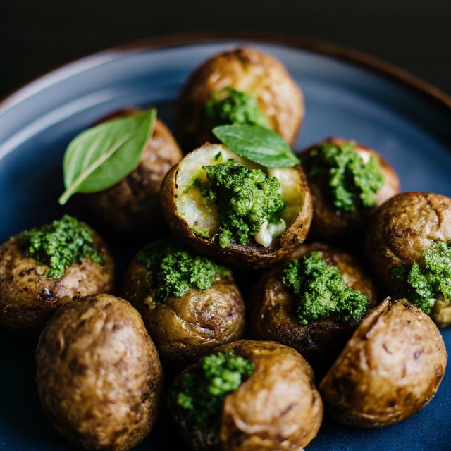Roasted Pesto Potatoes