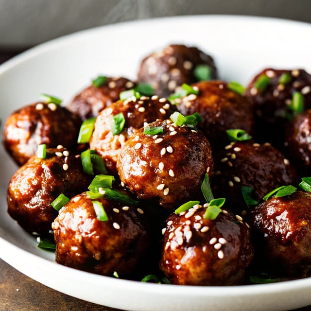 Sesame and Scallion Saucy Asian-Inspired Meatballs