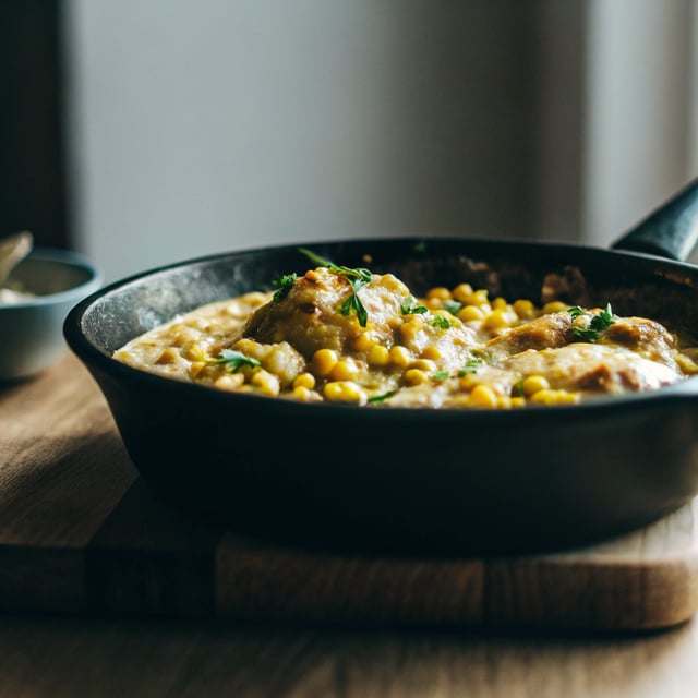 Skillet Creamed Corn Chicken