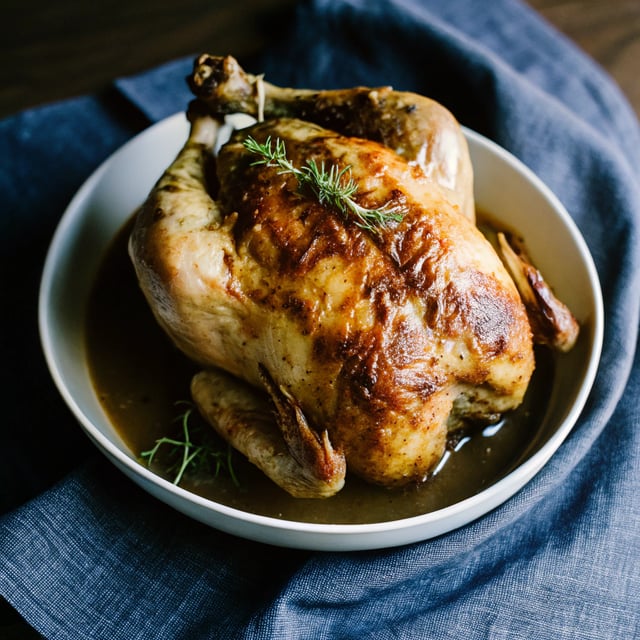 Whole Roasted Chicken with Pan Gravy