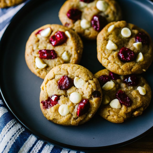 Almond Cookies with Cranberries & White Chocolate