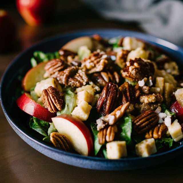 Apple Pecan Salad with Creamy Lemon Dressing