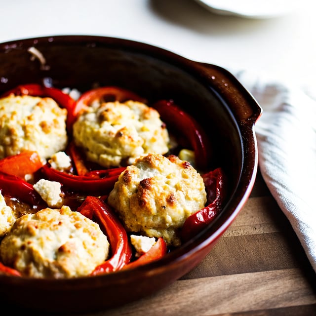 Artichoke, Roasted Red Pepper, & Feta Biscuits