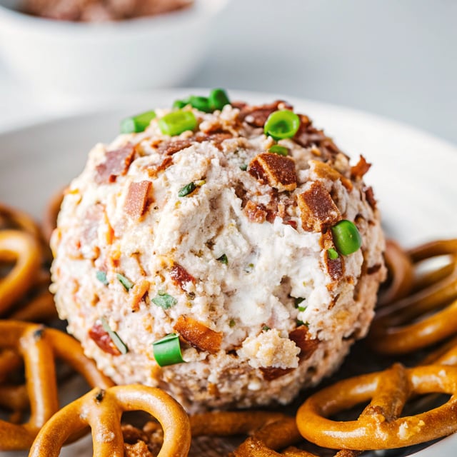 Bacon Cheddar Pretzel Cheese Ball