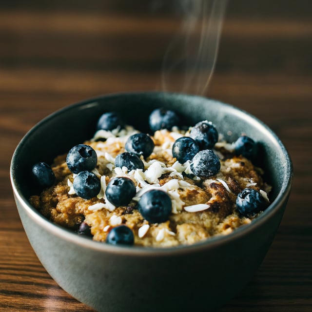 Baked Blueberry Coconut Oatmeal