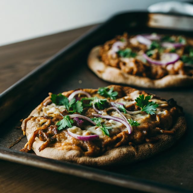 BBQ Chicken Pita Pizzas