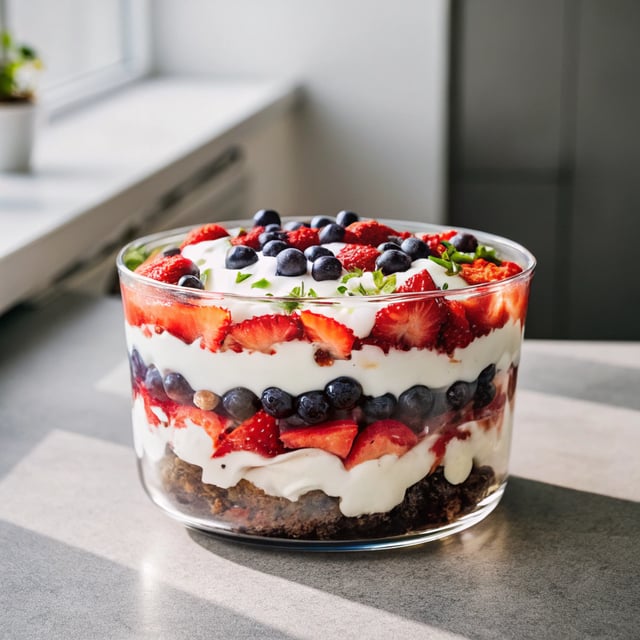 Berry Brownie Trifle