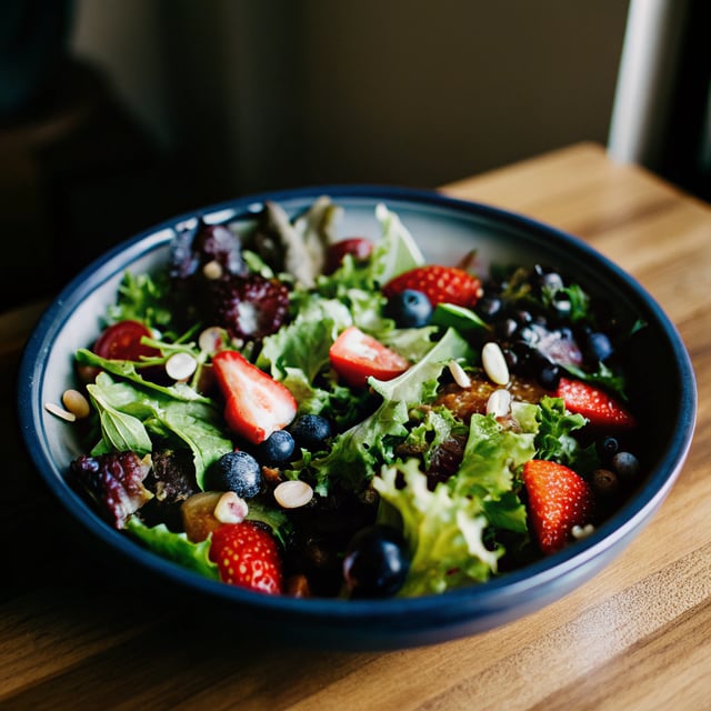 Berry, Burrata, and Almond Salad