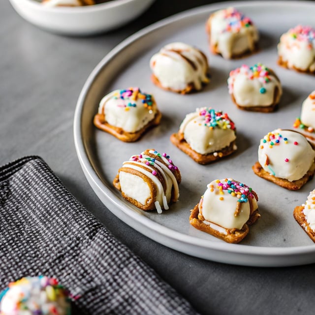 Biscoff Pretzel Bites with White Chocolate
