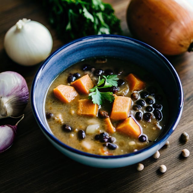 Black Bean and Sweet Potato Soup Recipe