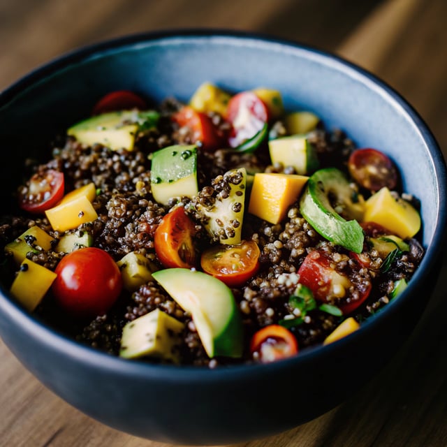 Black Quinoa Salad with Mango, Avocado, & Tomatoes