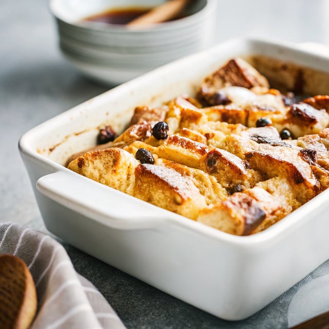 Bread Pudding with Vanilla Custard Sauce