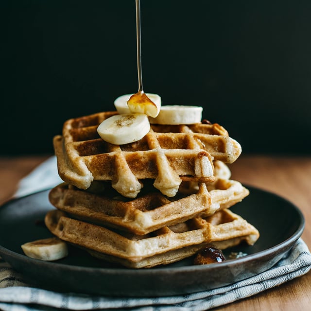 Brown Butter Banana Waffles