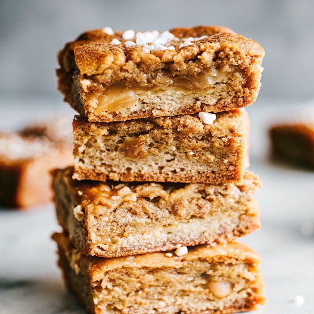 Brown Butter Salted Caramel Snickerdoodle Blondies