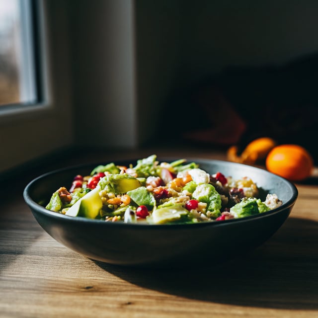 Brussels Sprout Pomegranate Citrus Salad