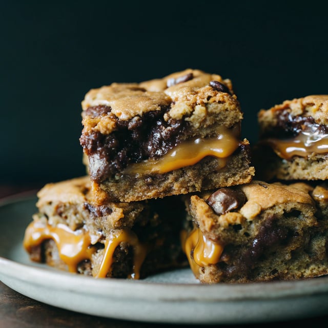 Caramel Chocolate Blondies