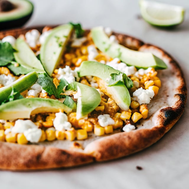 Charred Corn and Avocado Pizza