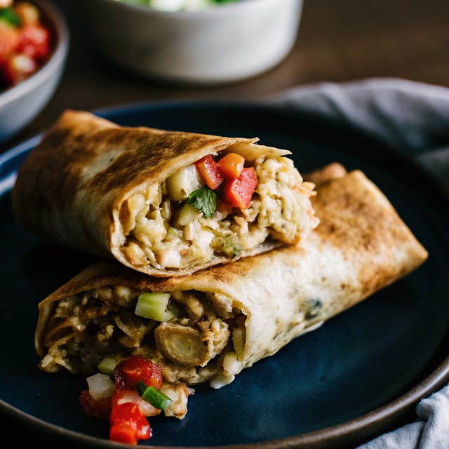 Cheesy Green Chile Chicken Chimichangas