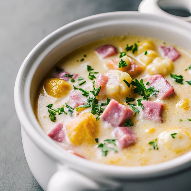 Cheesy Ham and Potato Soup