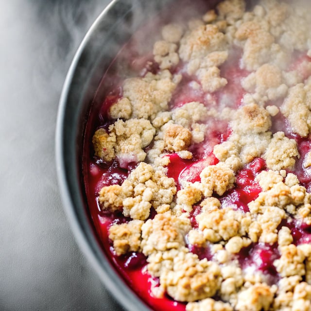 Cherry Rhubarb Crisp
