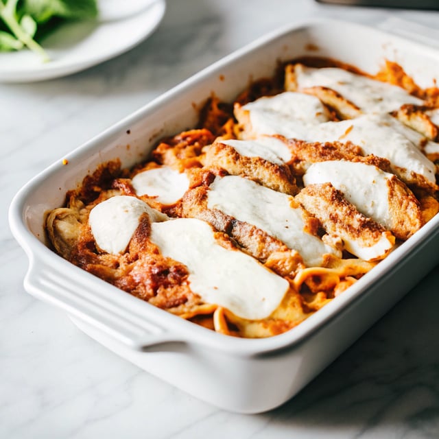 Chicken Parmesan Baked Pasta