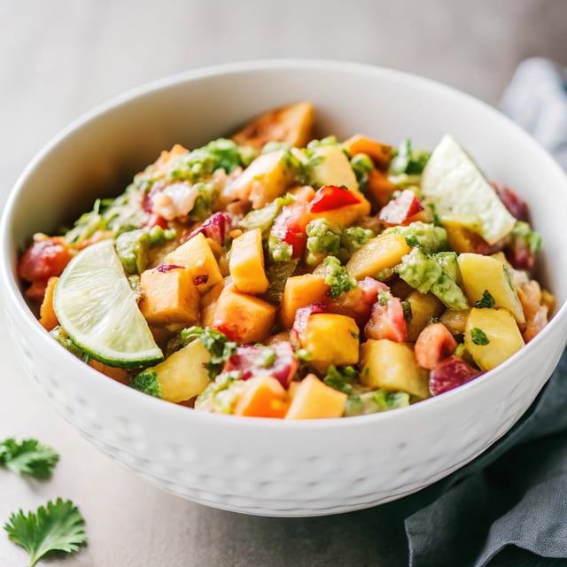 Chipotle Peach Guacamole