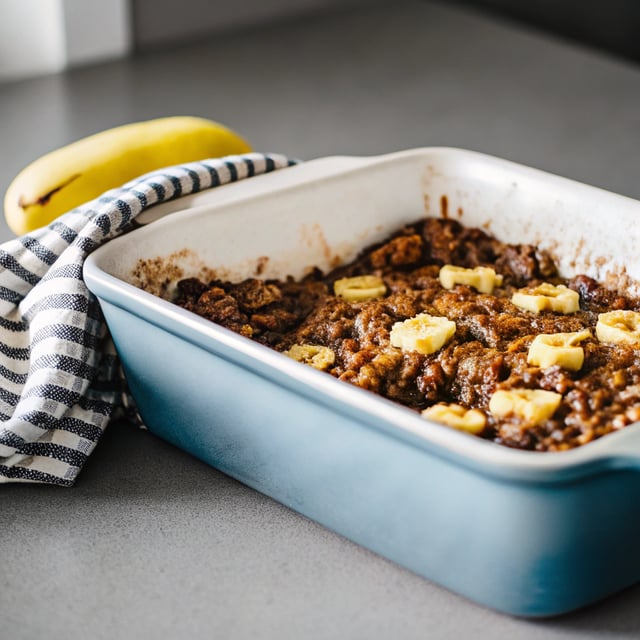 Chocolate Banana Baked Oatmeal