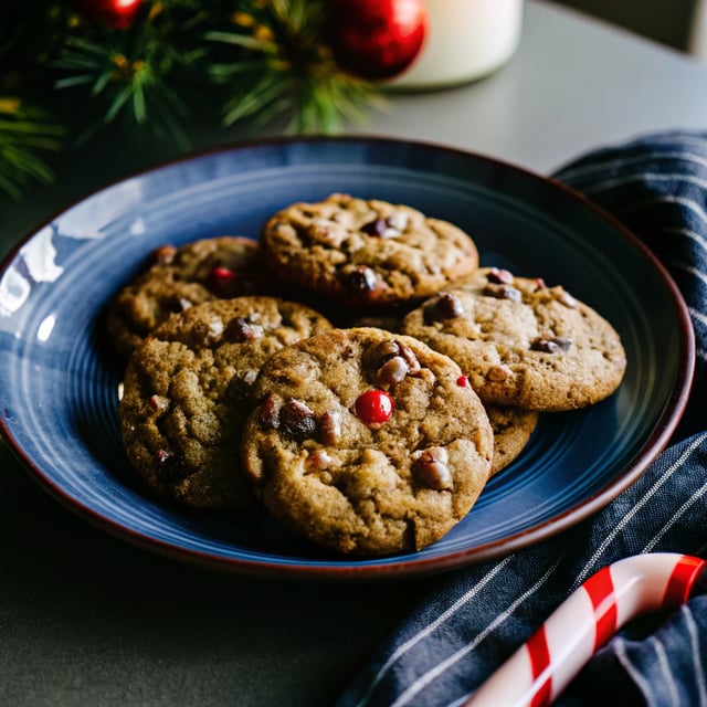 Chocolate Chip Peppermint Crunch Cookies