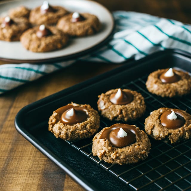 Chocolate Coconut Kiss Cookies
