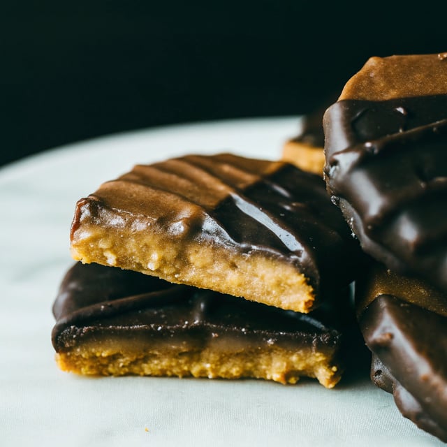 Chocolate Dipped Toffee Shortbread