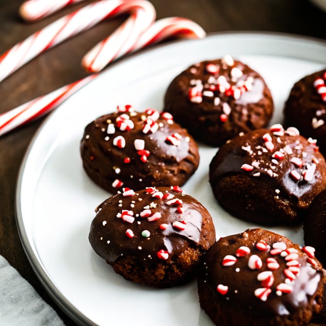 Chocolate Peppermint Ganache Cookies