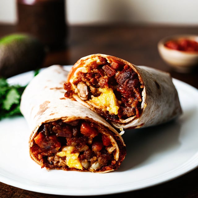 Chorizo Bacon Breakfast Burrito