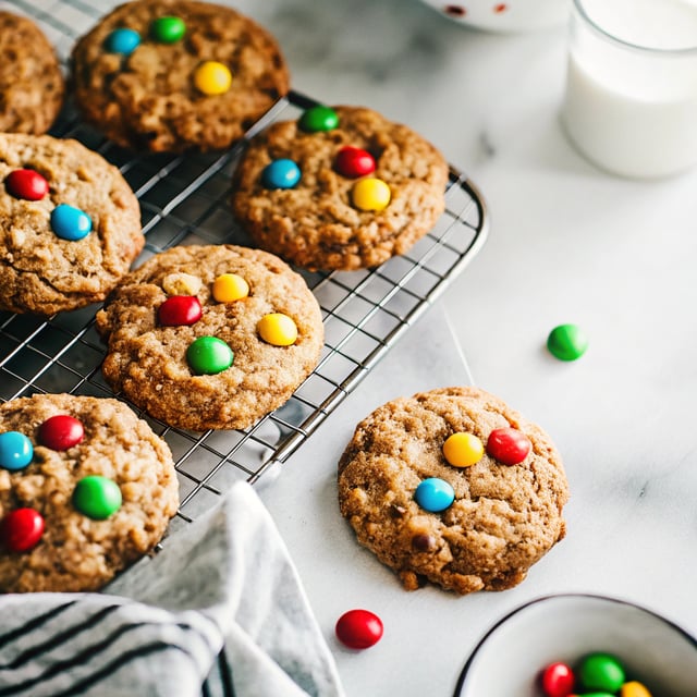 Cinnamon M&M Oatmeal Cookies