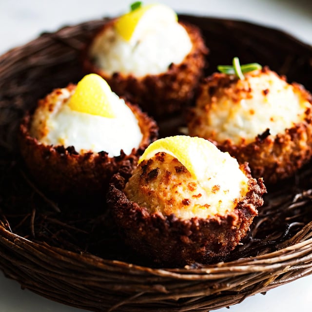 Coconut Lemon Macaroon Nests