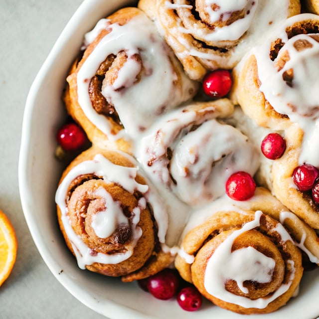 Cranberry Orange Cinnamon Rolls