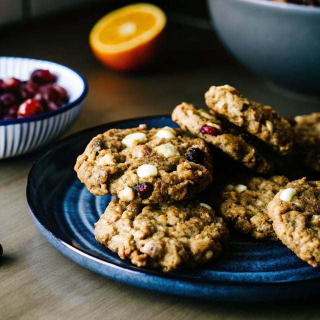 Cranberry Orange White Chocolate Oatmeal Cookies