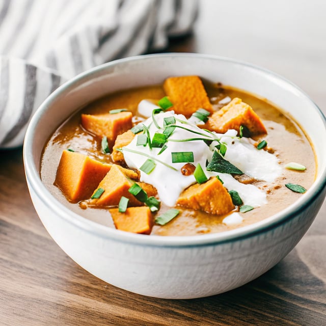 Creamy Coconut Ginger Sweet Potato Soup