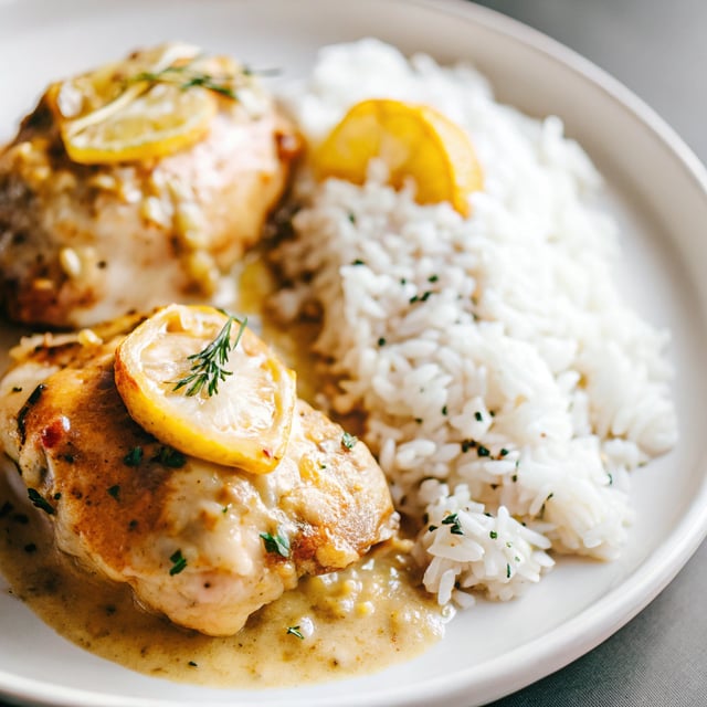 Creamy Lemon Chicken and Rice