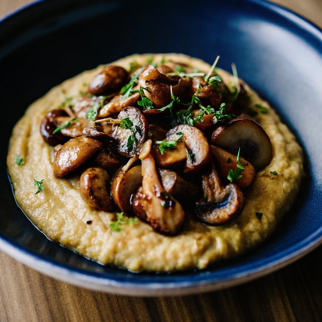 Creamy Polenta with Roasted Mushrooms