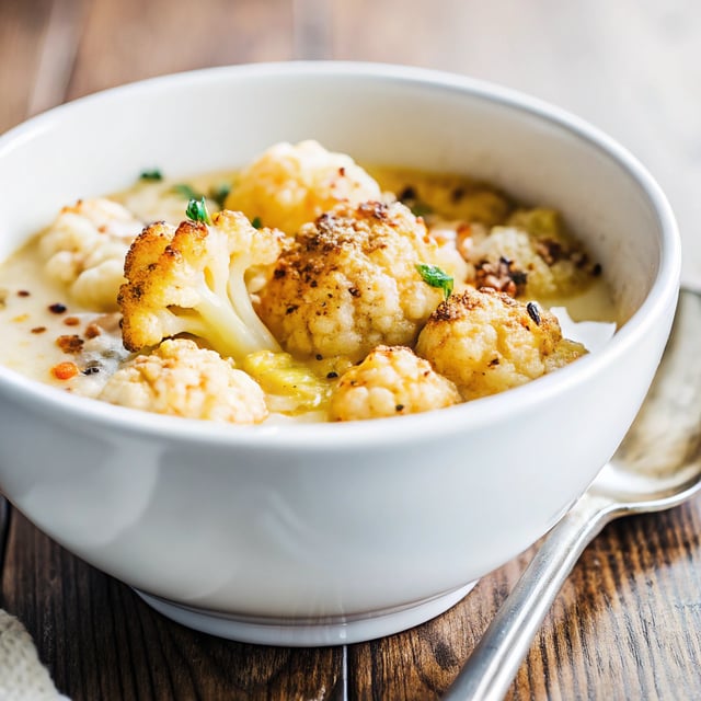 Creamy Roasted Cauliflower Chowder