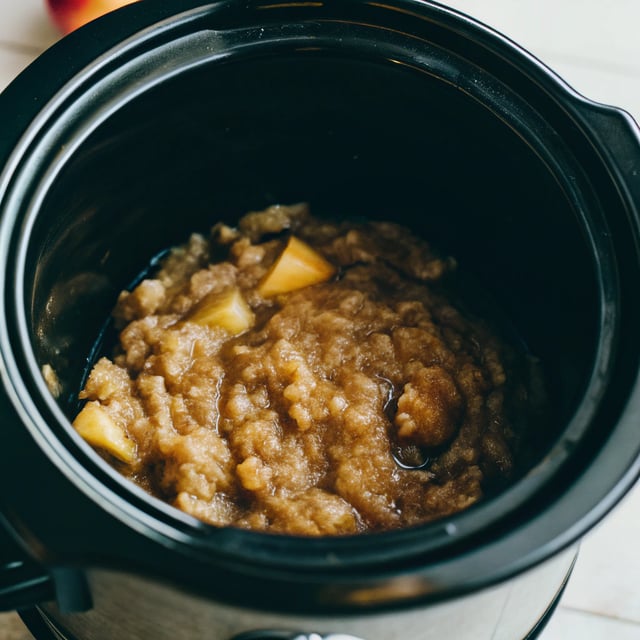 Crockpot Chunky Cinnamon Applesauce