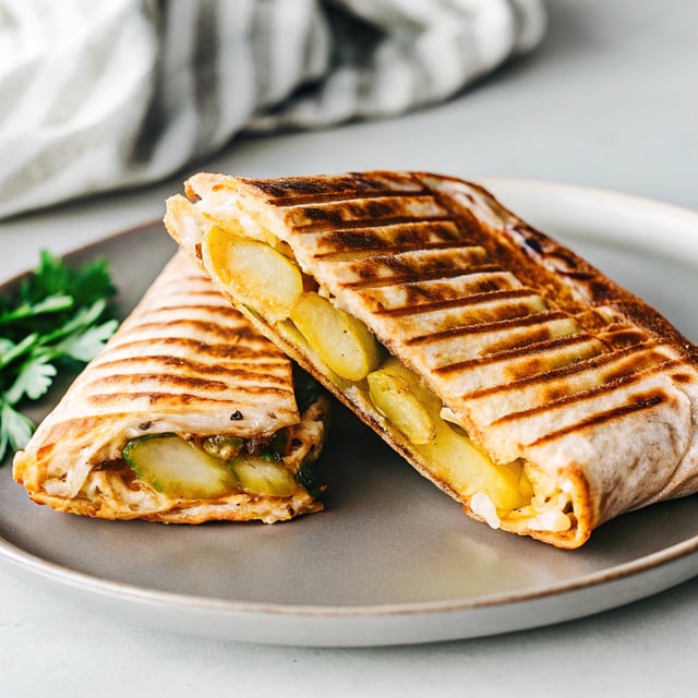 Dill Pickle Wrap Grilled Cheese
