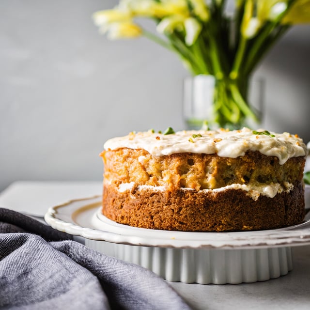 Easy Carrot Cake with Caramel Cream Cheese Frosting