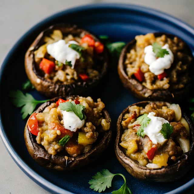 Fajita Stuffed Portobello Mushrooms