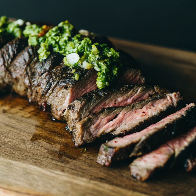 Flank Steak with Chimichurri Sauce